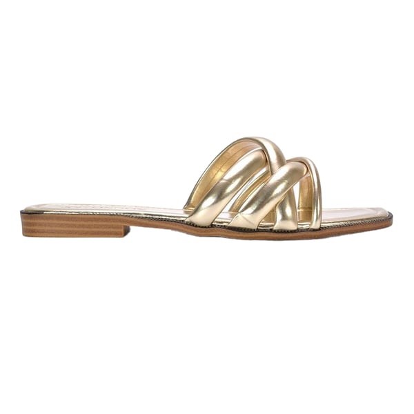 XY London Womens/Ladies Fiona Metallic Strappy Flat Sandals