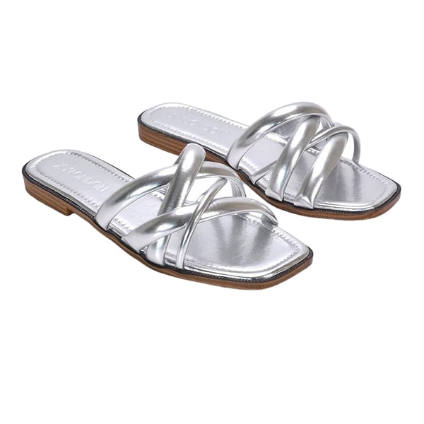 XY London Womens/Ladies Fiona Metallic Strappy Flat Sandals