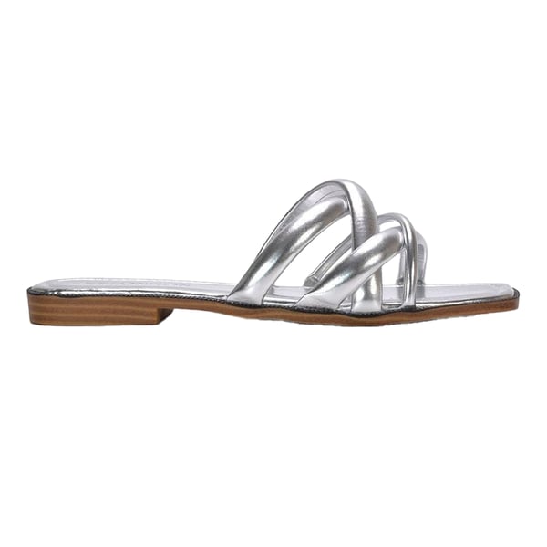 XY London Womens/Ladies Fiona Metallic Strappy Flat Sandals