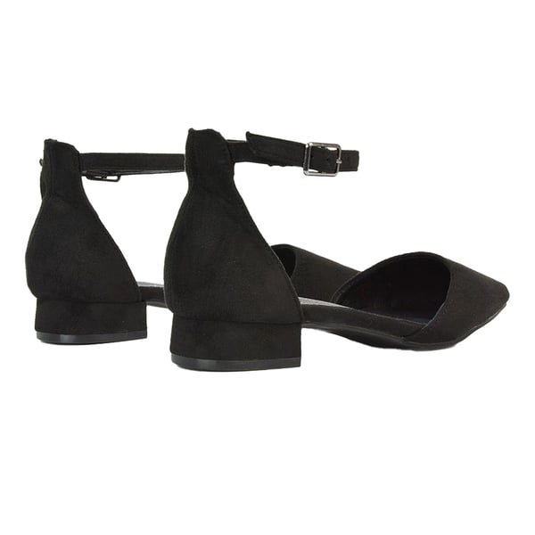 XY London Womens/Ladies Jenny Ankle Strap Low Heel Court Shoes