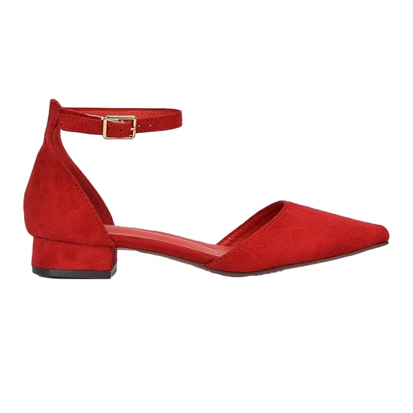 XY London Womens/Ladies Jenny Ankle Strap Low Heel Court Shoes