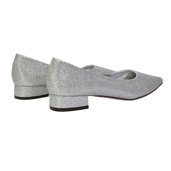 XY London Dam Karen Glitter Spetsig Låg Klack Pumps