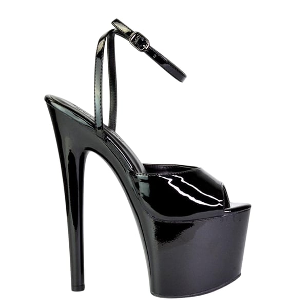 XY London Womens/Ladies Sunshine Patent Strappy Platform High Heels