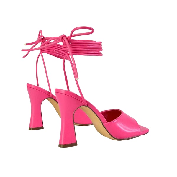 XY London Womens/Ladies Flora Strappy Square Toe Block Heel High Heels