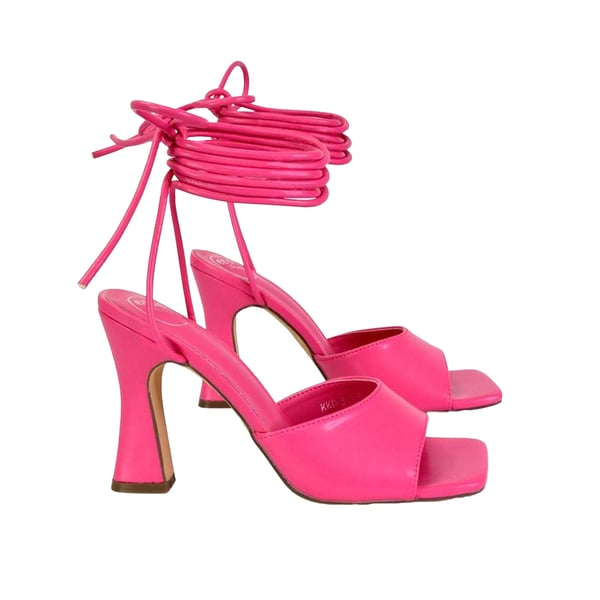 XY London Womens/Ladies Flora Strappy Square Toe Block Heel High Heels