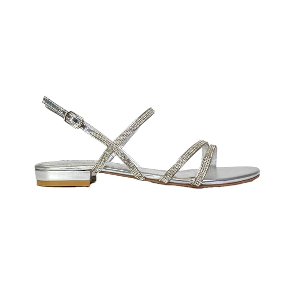 XY London Womens/Ladies Orla Diamante Strappy Summer Flat Sandals