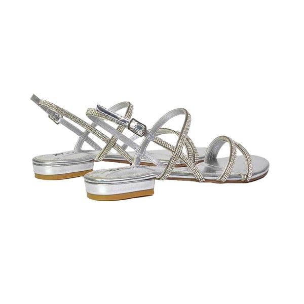 XY London Womens/Ladies Orla Diamante Strappy Summer Flat Sandals