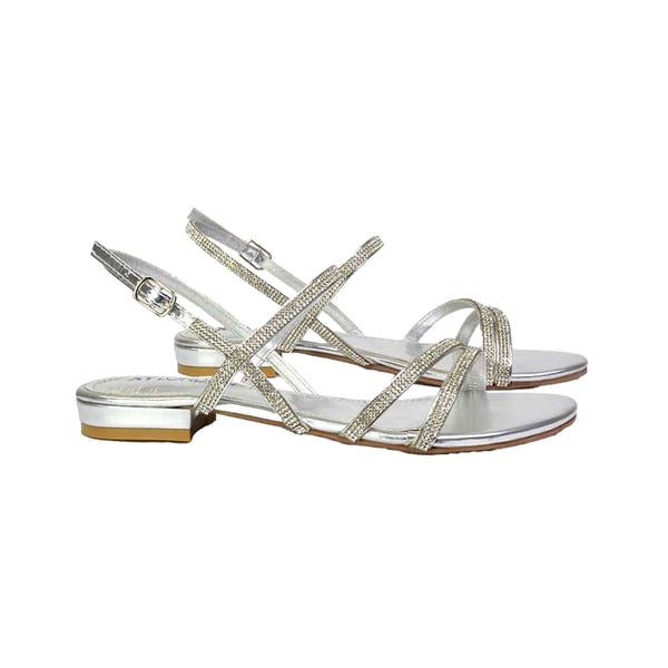XY London Womens/Ladies Orla Diamante Strappy Summer Flat Sandals