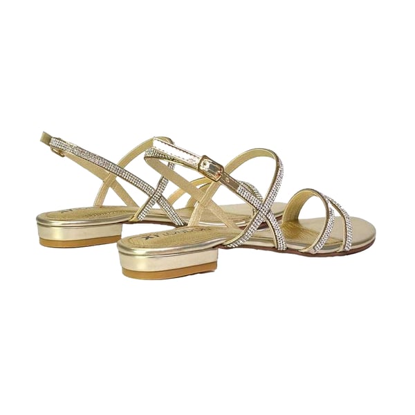 XY London Womens/Ladies Orla Diamante Strappy Summer Flat Sandals