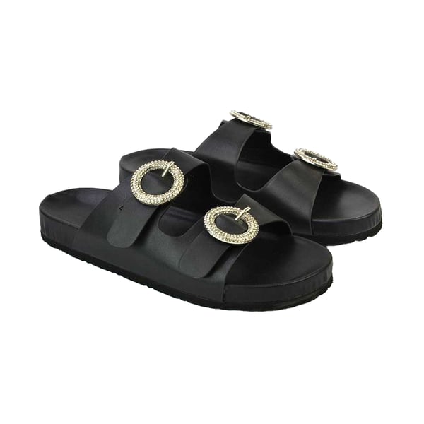 XY London Womens/Ladies Reggie Diamante Double Strap Flat Sandals