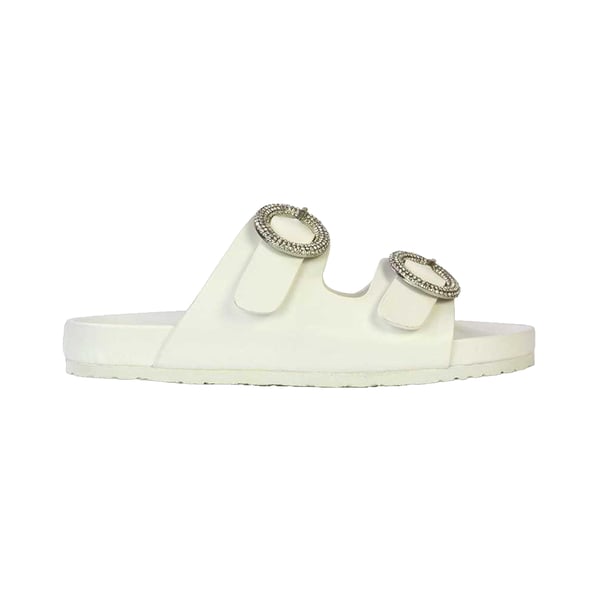 XY London Womens/Ladies Reggie Diamante Double Strap Flat Sandals