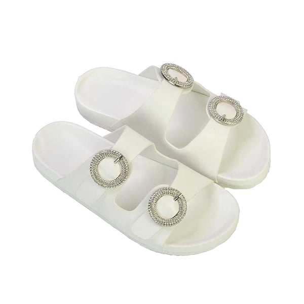 XY London Womens/Ladies Reggie Diamante Double Strap Flat Sandals