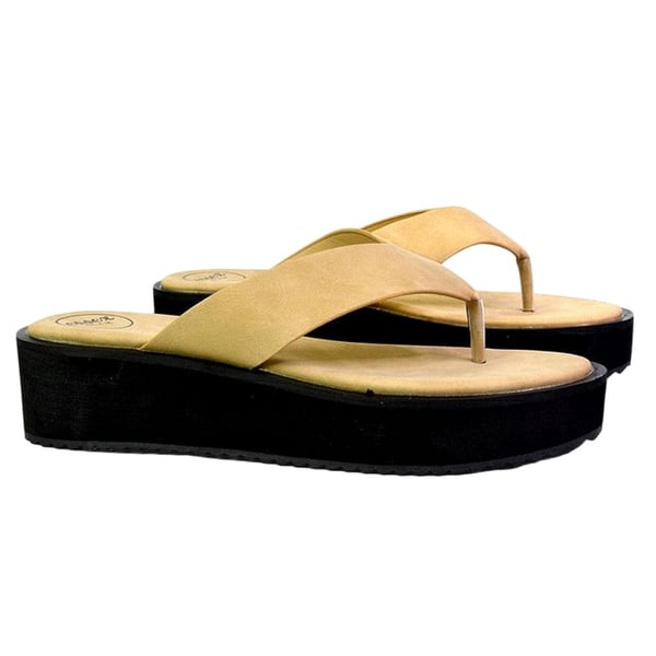 XY London Naisten Tammi String Flatform Sandaalit