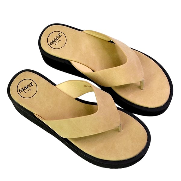 XY London Naisten Tammi String Flatform Sandaalit