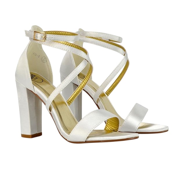 XY London Womens/Ladies Briella Strappy High Block Heel Sandals XY London Womens/Ladies Briella Strappy High Block Heel Sandals