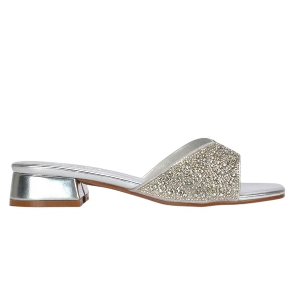 XY London Womens/Ladies Erica Metallic Low Block Heel Mule Sandals