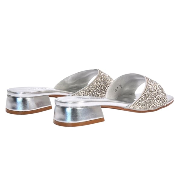 XY London Womens/Ladies Erica Metallic Low Block Heel Mule Sandals