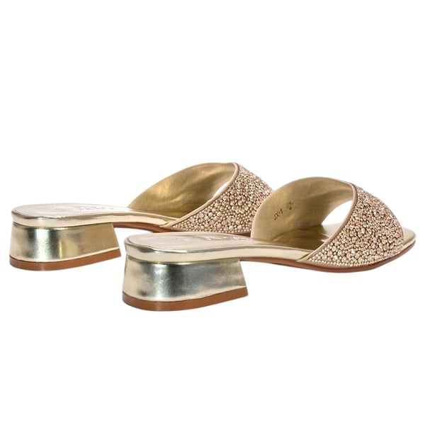 XY London Womens/Ladies Erica Metallic Low Block Heel Mule Sandals