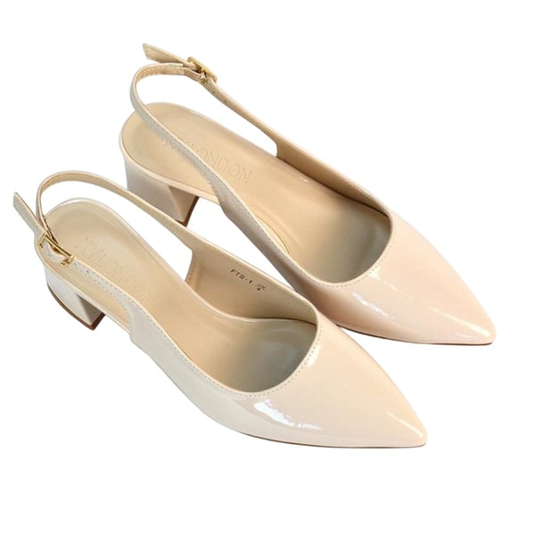XY London Becky Pumps för kvinnor/damer i lackläder med slingback