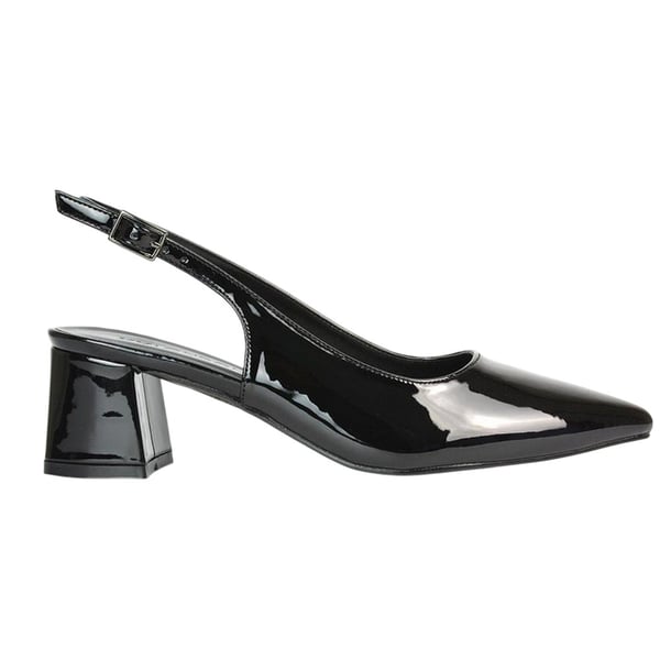 XY London Womens/Ladies Becky Patent Leather Sling Back Court Pumps