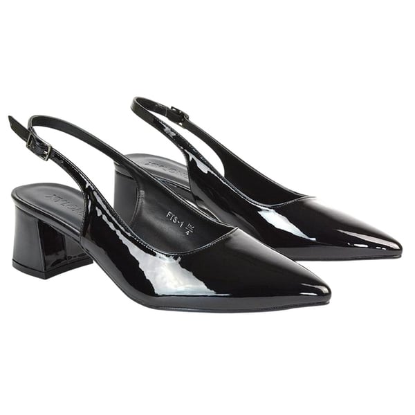 XY London Womens/Ladies Becky Patent Leather Sling Back Court Pumps
