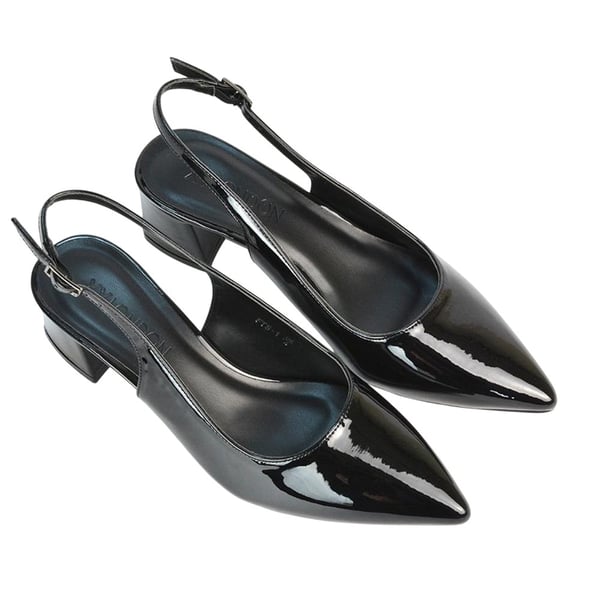 XY London Womens/Ladies Becky Patent Leather Sling Back Court Pumps