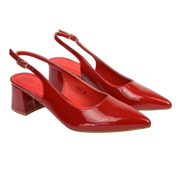 XY London Becky Pumps för kvinnor/damer i lackläder med slingback XY London Becky Pumps för kvinnor/damer i lackläder med slingback