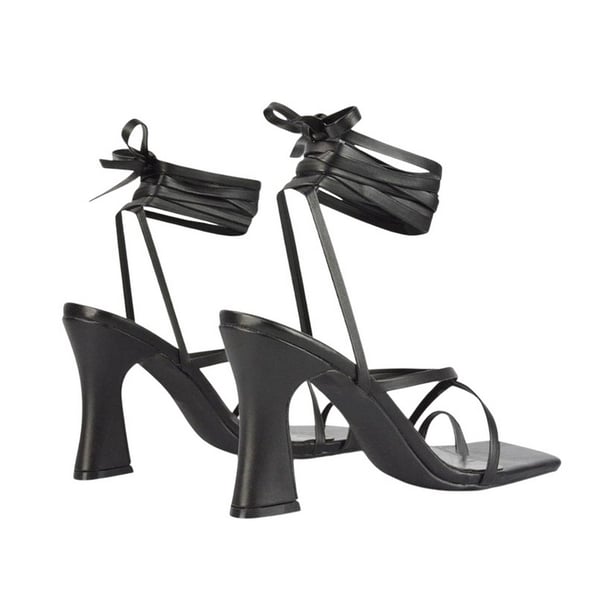 XY London Womens/Ladies Dylan Lace Up High Block Heel Sandals