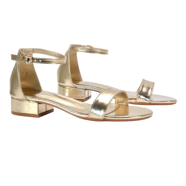 XY London Womens/Ladies Tate Metallic Low Block Heel Sandals