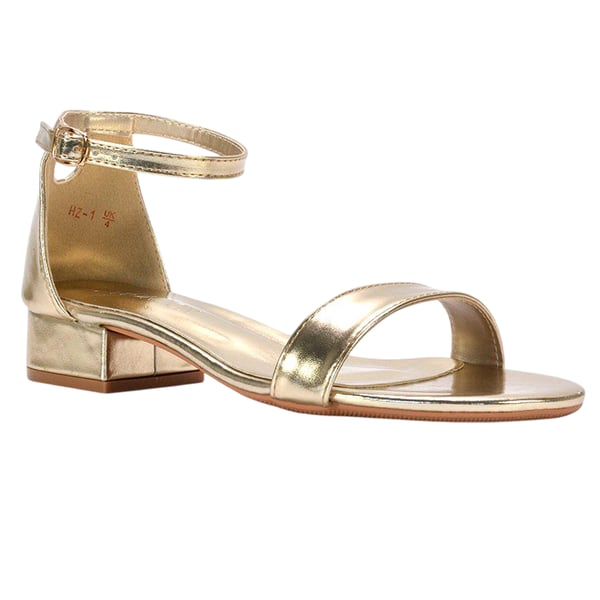 XY London Womens/Ladies Tate Metallic Low Block Heel Sandals