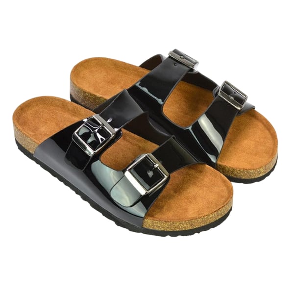 XY London Womens/Ladies Star Buckle Mule Sandals XY London Womens/Ladies Star Buckle Mule Sandals
