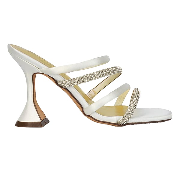 XY London Womens/Ladies Posie Diamante Strappy High Heel Mules