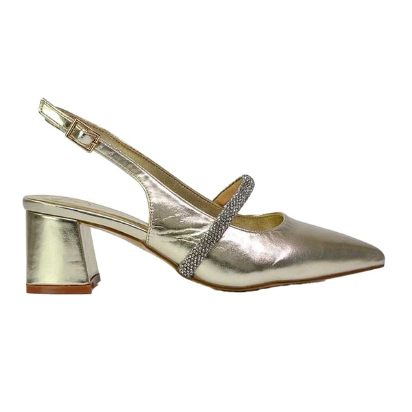 XY London Womens/Ladies Sandie Diamante Pointed Medium Block Heel High Heels