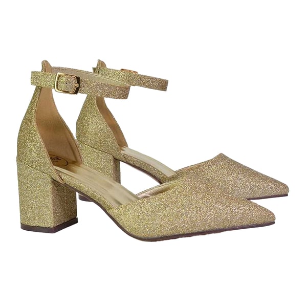XY London Womens/Ladies Bronte Glitter Strappy Block Heel Sandals
