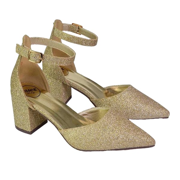 XY London Womens/Ladies Bronte Glitter Strappy Block Heel Sandals