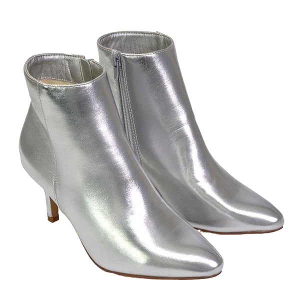 XY London Womens/Ladies Anastsia Metallic Low Zipped High Stiletto Heel Ankle Boots