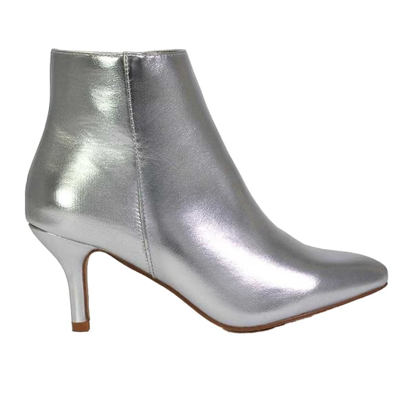 XY London Womens/Ladies Anastsia Metallic Low Zipped High Stiletto Heel Ankle Boots XY London Womens/Ladies Anastsia Metallic Low Zipped High Stiletto Heel Ankle Boots