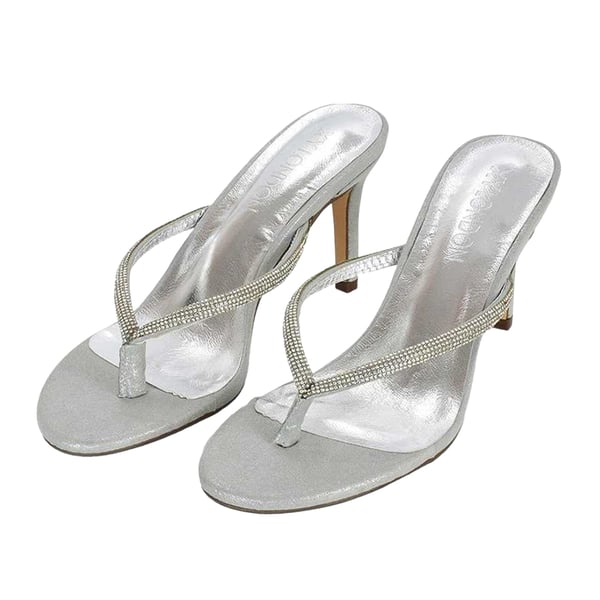 XY London Womens/Ladies Tiami Diamante Thong Strap Slip-on Stiletto Heel Sandals