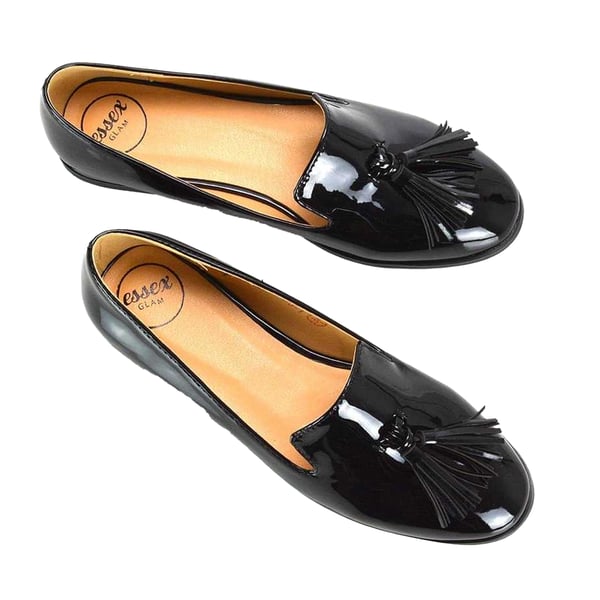 XY London Womens/Ladies Betsy Tassel Pointed Flat Loafers