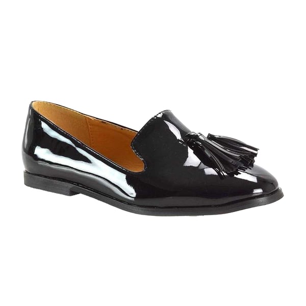 XY London Womens/Ladies Betsy Tassel Pointed Flat Loafers