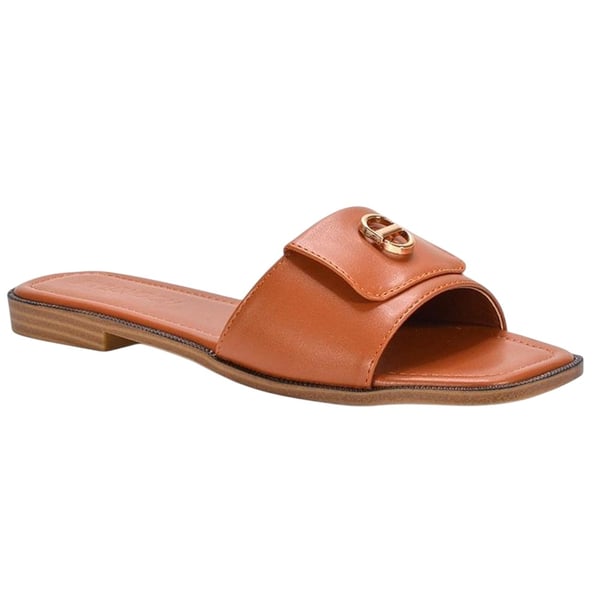 XY London Womens/Ladies Leigh Buckle Detail Flat Sliders