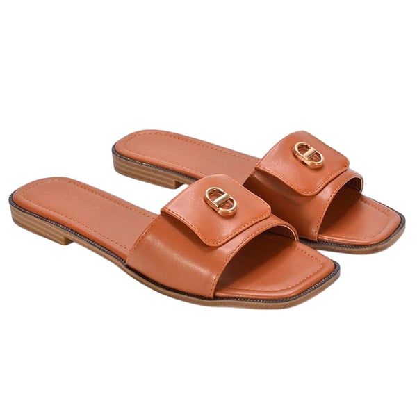 XY London Womens/Ladies Leigh Buckle Detail Flat Sliders