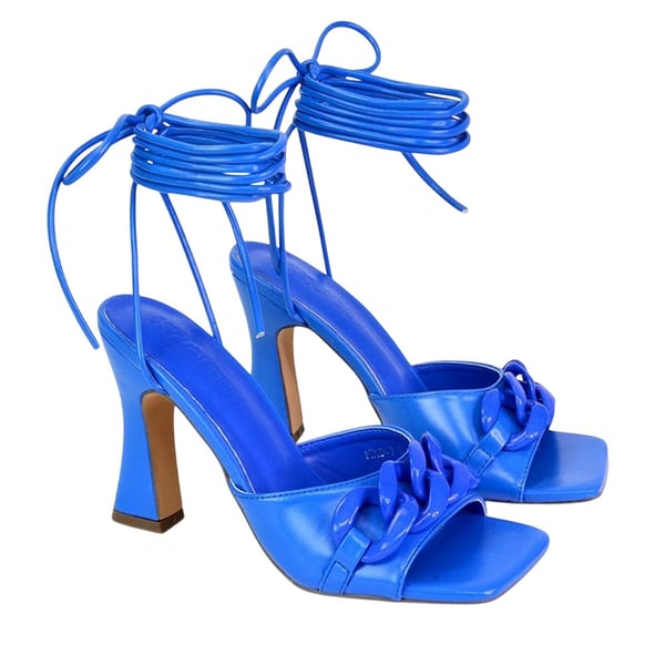 XY London Womens/Ladies Rhegan Chain Detail Lace Up High Heels