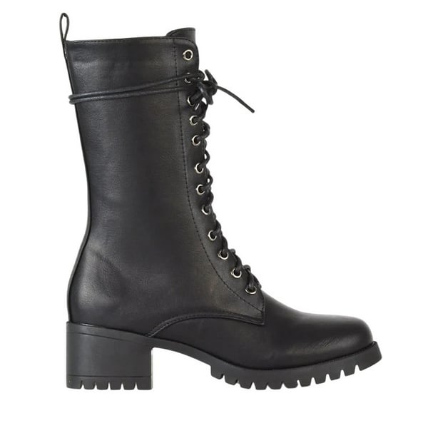 XY London Womens/Ladies Jennifer Ankle Mid Block Heel Biker Boots