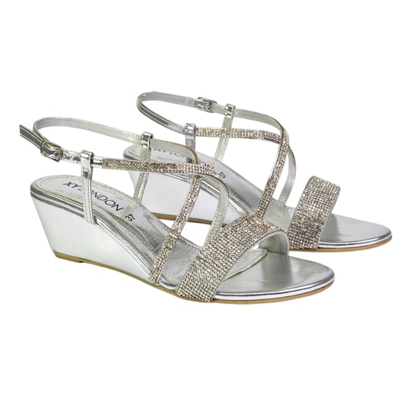 XY London Womens/Ladies Ocean Diamante Wedge Sandals XY London Womens/Ladies Ocean Diamante Wedge Sandals
