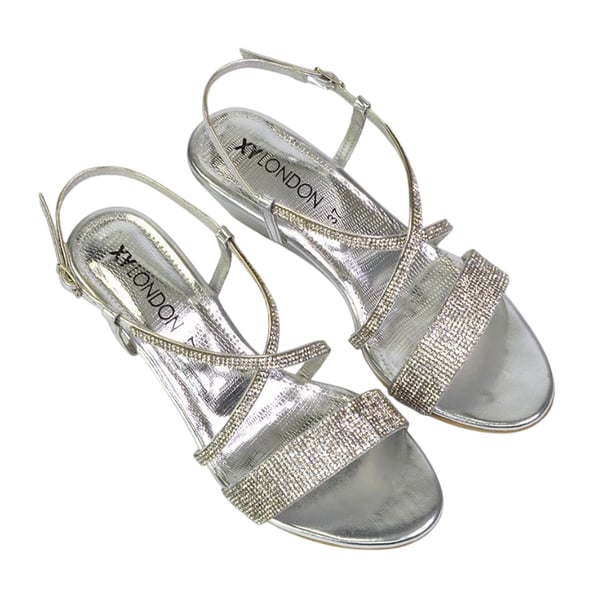 XY London Womens/Ladies Ocean Diamante Wedge Sandals