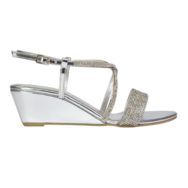 XY London Womens/Ladies Ocean Diamante Wedge Sandals