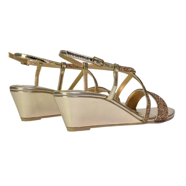 XY London Womens/Ladies Ocean Diamante Wedge Sandals