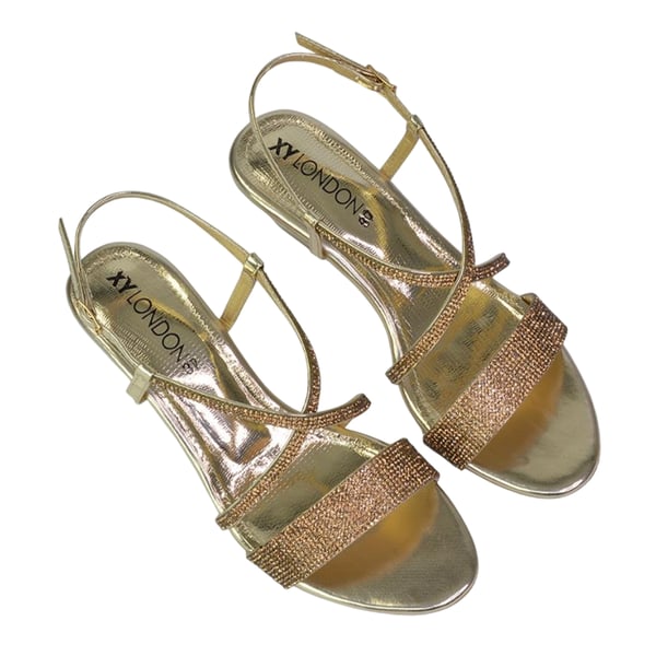 XY London Womens/Ladies Ocean Diamante Wedge Sandals