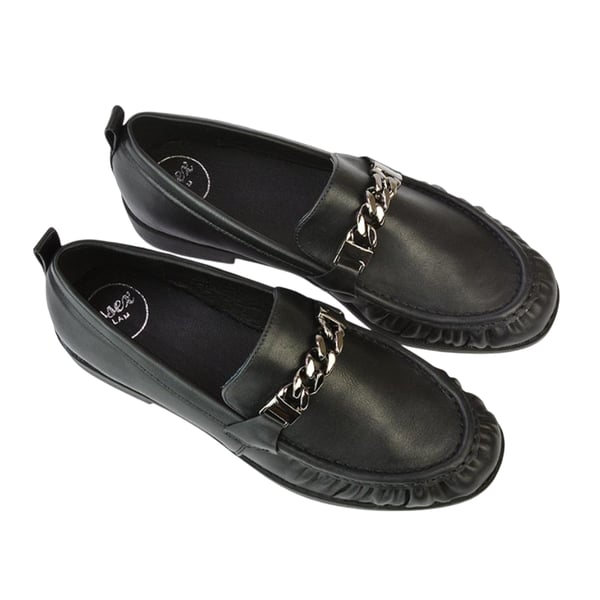 XY London Womens/Ladies Heidi Ruched Chain Detail Loafers